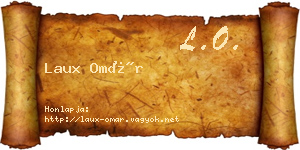 Laux Omár névjegykártya